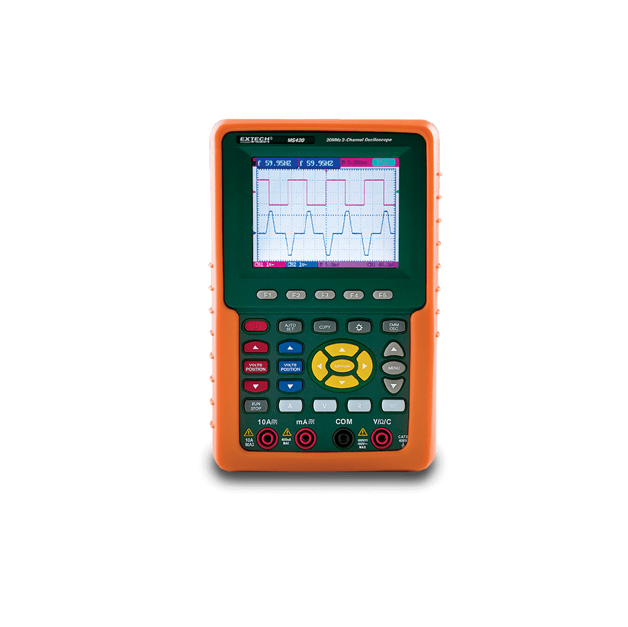 Osciloscopio Digital Portátil de 2 Canales Extech MS420