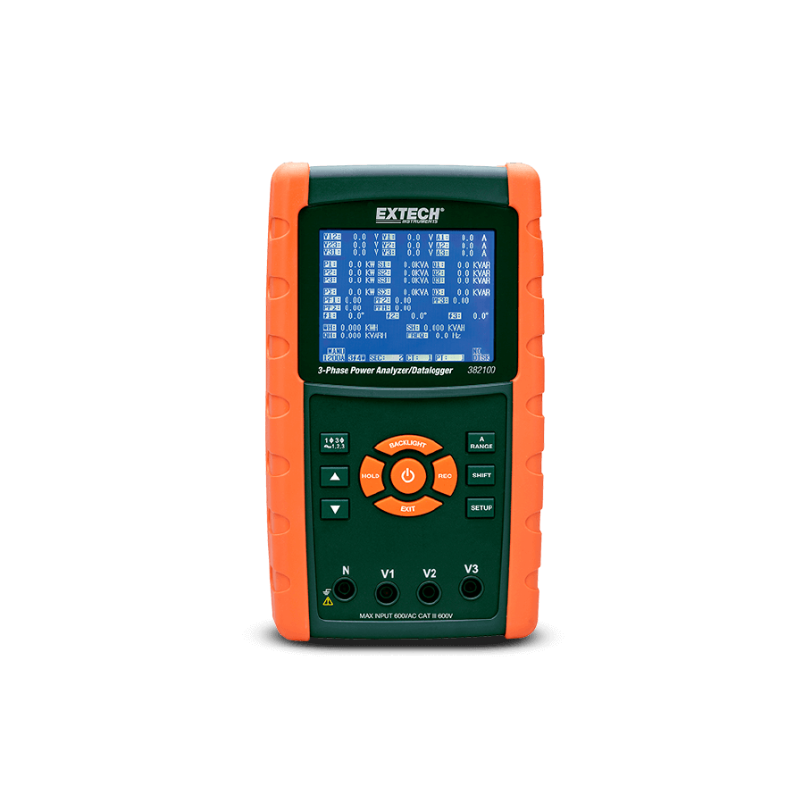 Analizador de Calidad de Energía Trifásico Extech 382100