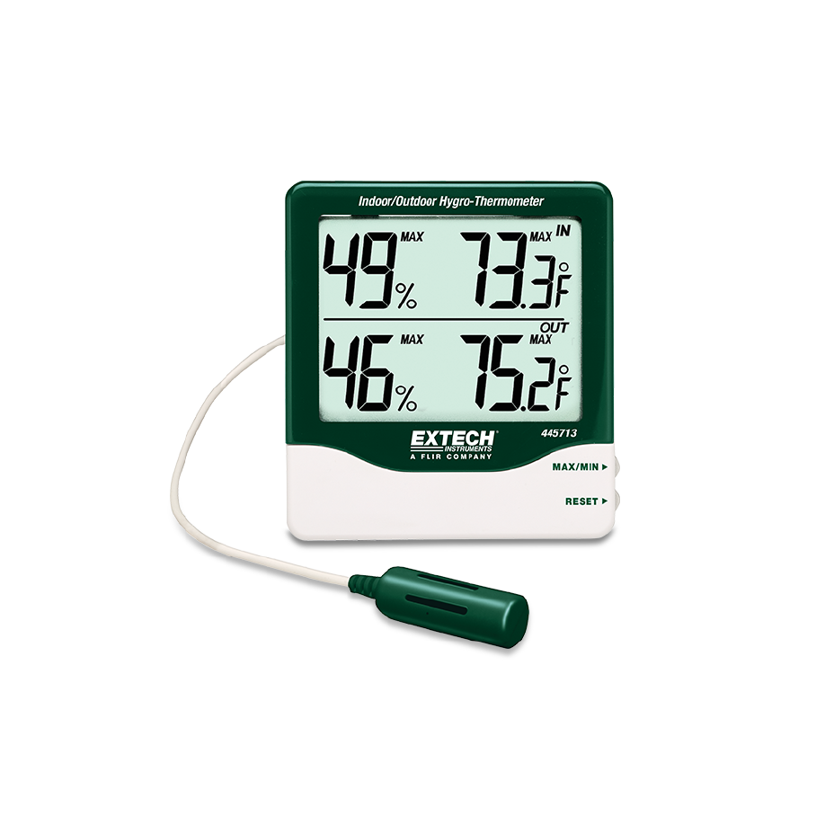 Termohigrómetro Big Digit con Alarma Extech 445713