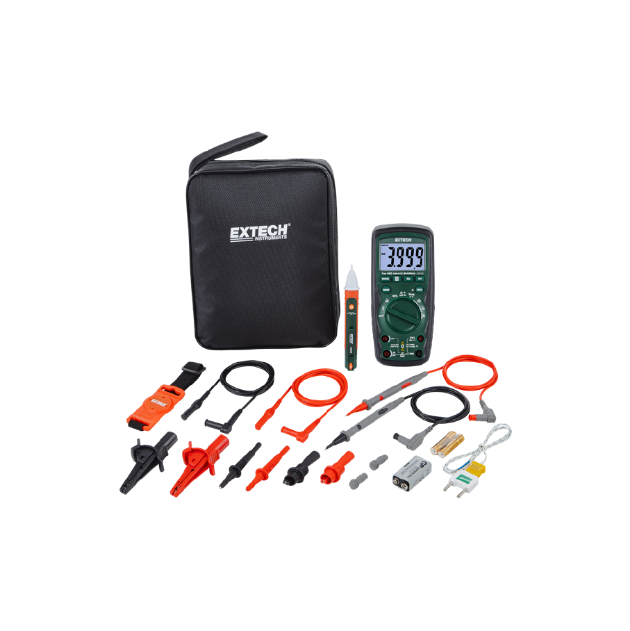 Kit de Multímetro Industrial True RMS Extech EX505A-K