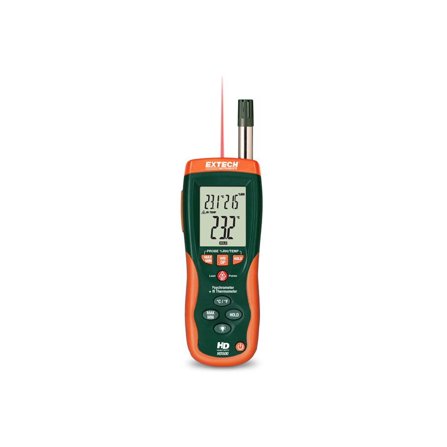 Termohigrómetro con Termómetro Infrarrojo Extech HD500