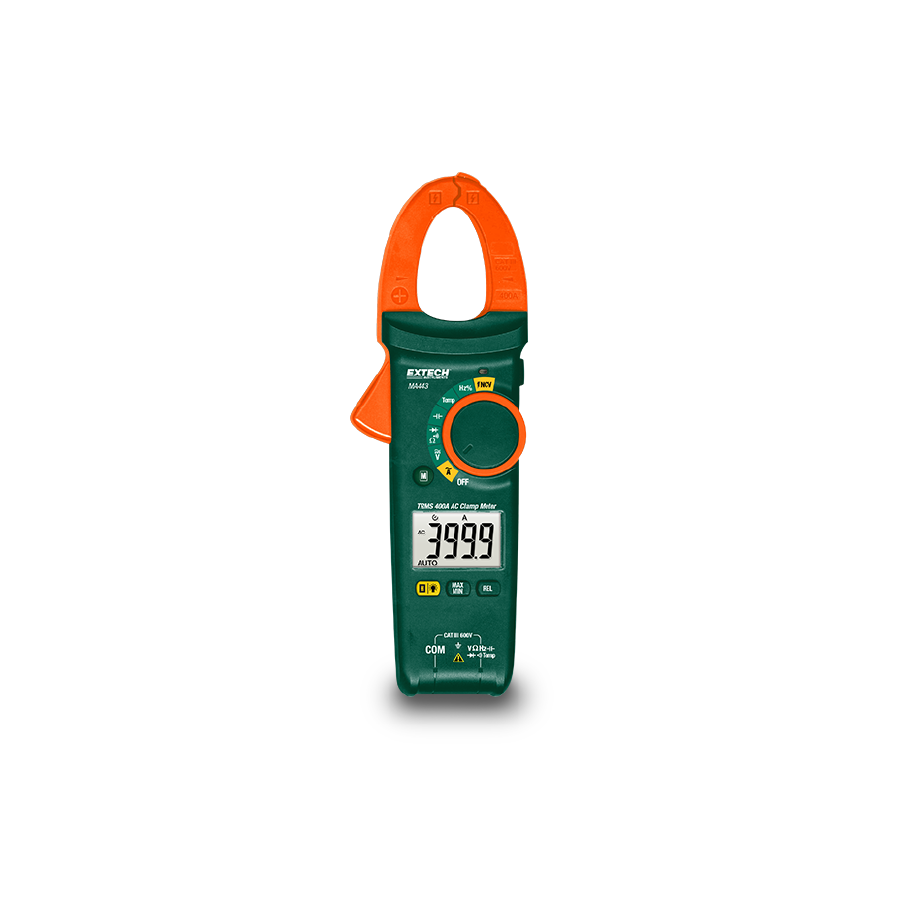 Pinza Amperimétrica True RMS 400A CA/CC Extech MA443