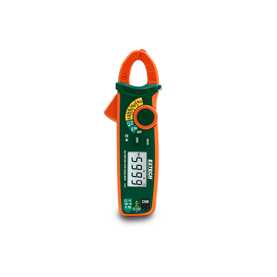 Mini Pinza Amperimétrica CA/CC True RMS Extech MA63