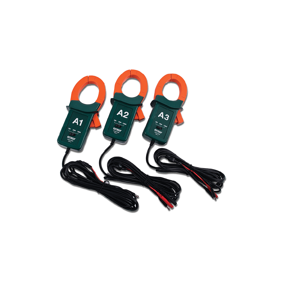 Pinzas Amperimétricas Rígidas 1200A para Analizador PQ Extech PQ34-12