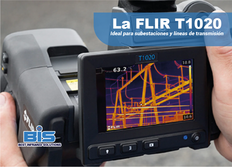 Inspección eléctrica de alta tensión con cámara FLIR T1020